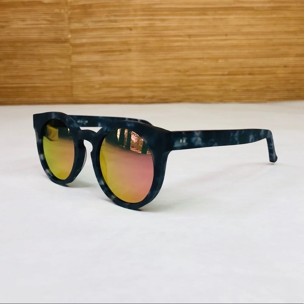 KOMONO sunglasses NEW Lulu blue tortoise reflective Matte Indigo Demi